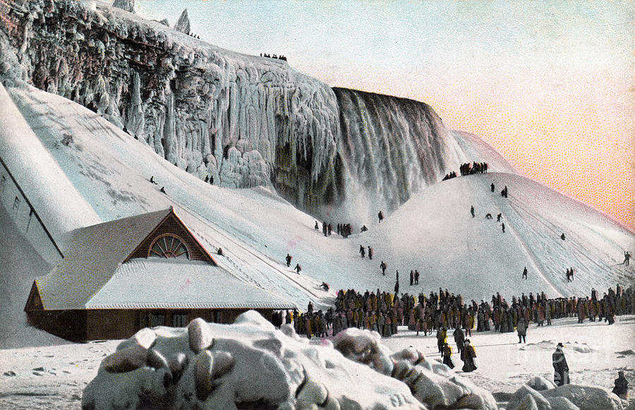 Niagara Falls in Winter. 1908. Sans Text. Photograph by David Lombard ...