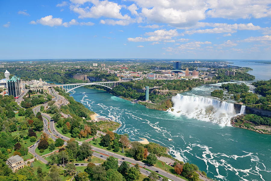 Waterfall Photograph - Niagara Falls Panorama by Songquan Deng