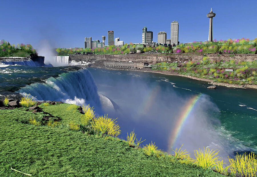 Niagara Falls Spring Rainbow Photograph