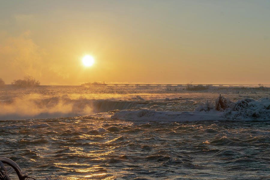 Buffalo Digital Art - Niagara Falls Sunrise  by Nicholas Hazel