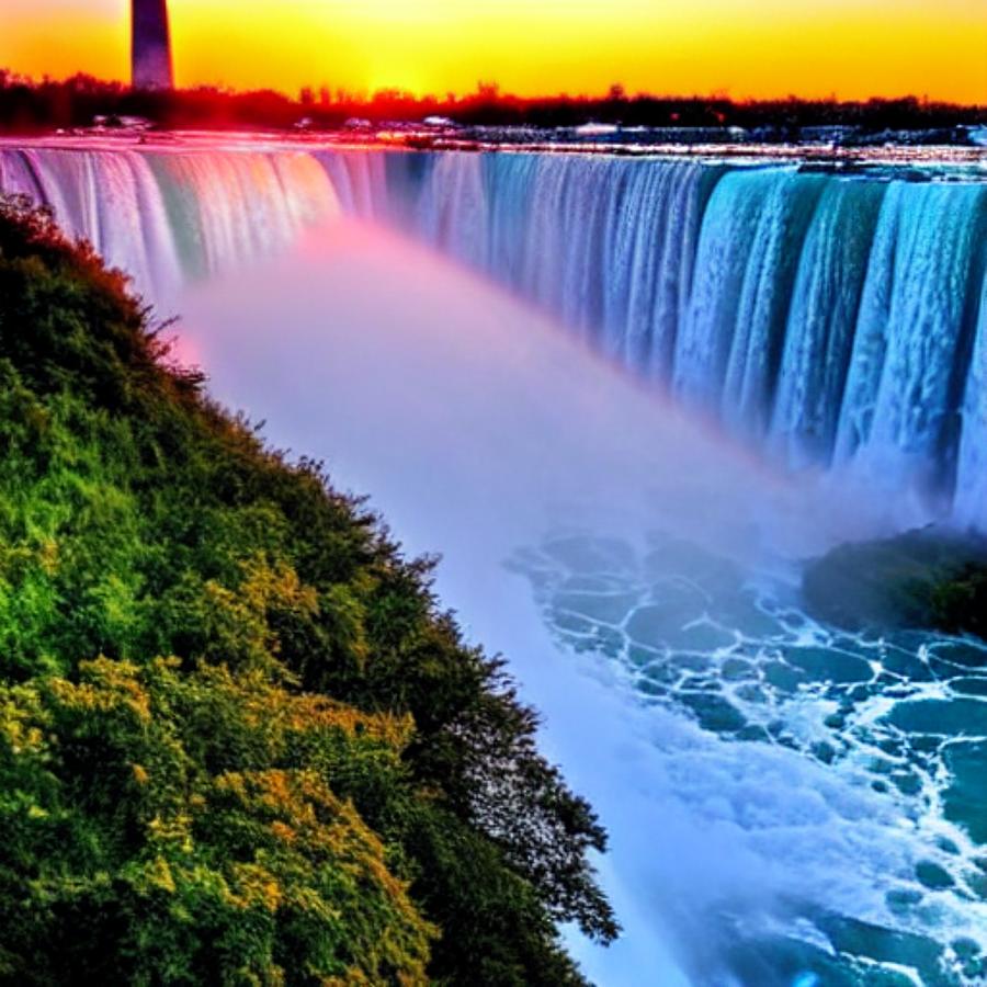 Niagara falls sunset Digital Art by Abdul Lah - Fine Art America