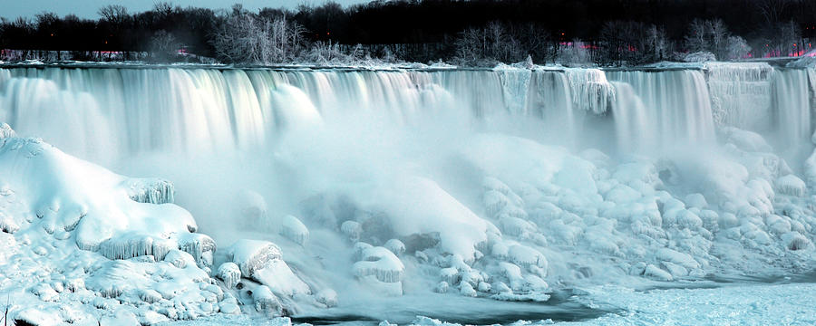 Niagara Falls Frozen in Ice  Photograph by Kenneth Lane Smith
