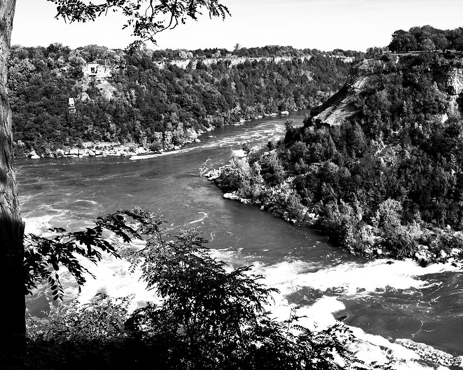 Niagara River Canada in Black and White Photograph by Bob Pardue
