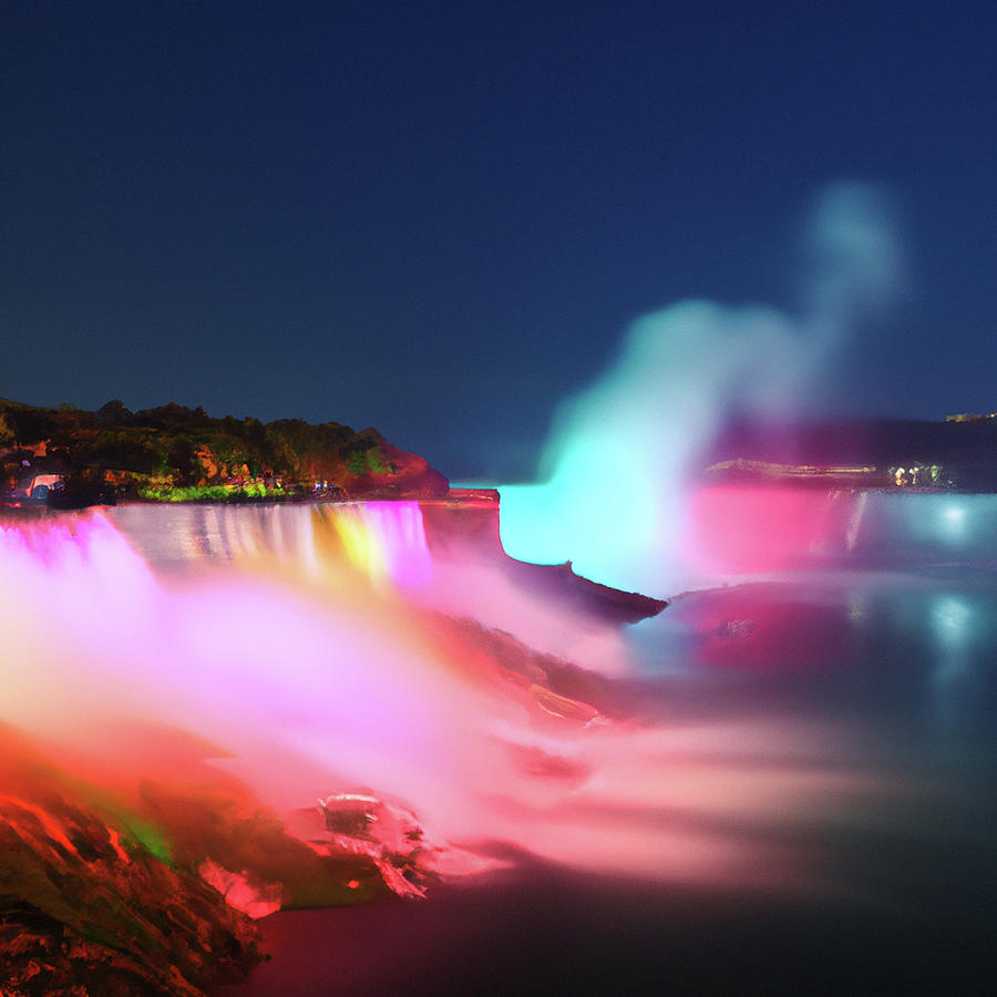 Niagra Falls at Night Digital Art by Star Dreamer - Fine Art America