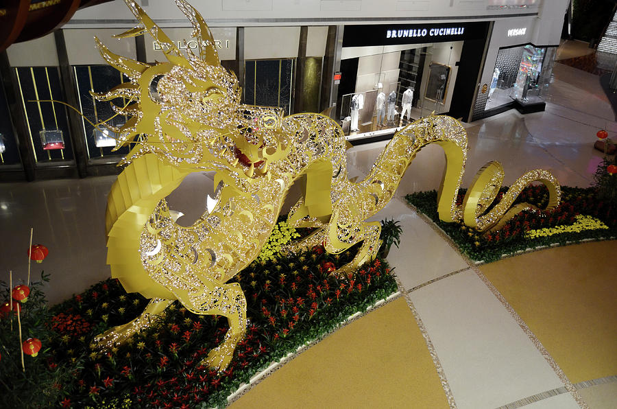 Nian Chinese New Year Dragon at ARIA CityCenter Las Vegas Photograph by Shawn OBrien
