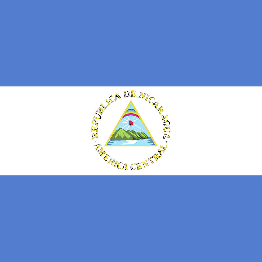 Nicaragua flag emblem Mixed Media by Alexander Nedviga - Fine Art America