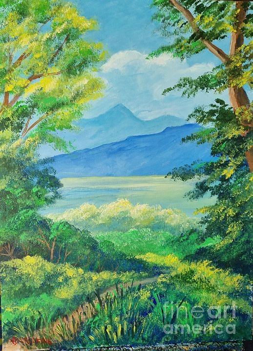 Nicaragua, San Cristobal Volcano Painting by Jean Pierre Bergoeing