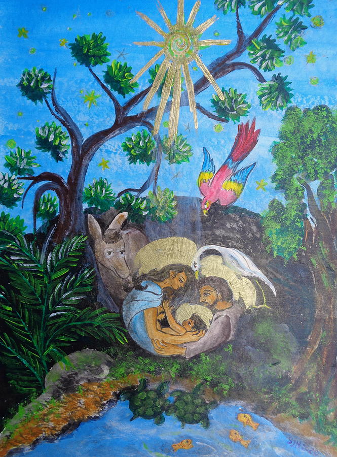 Nicaraguan Nativity Painting by Sarah Hornsby