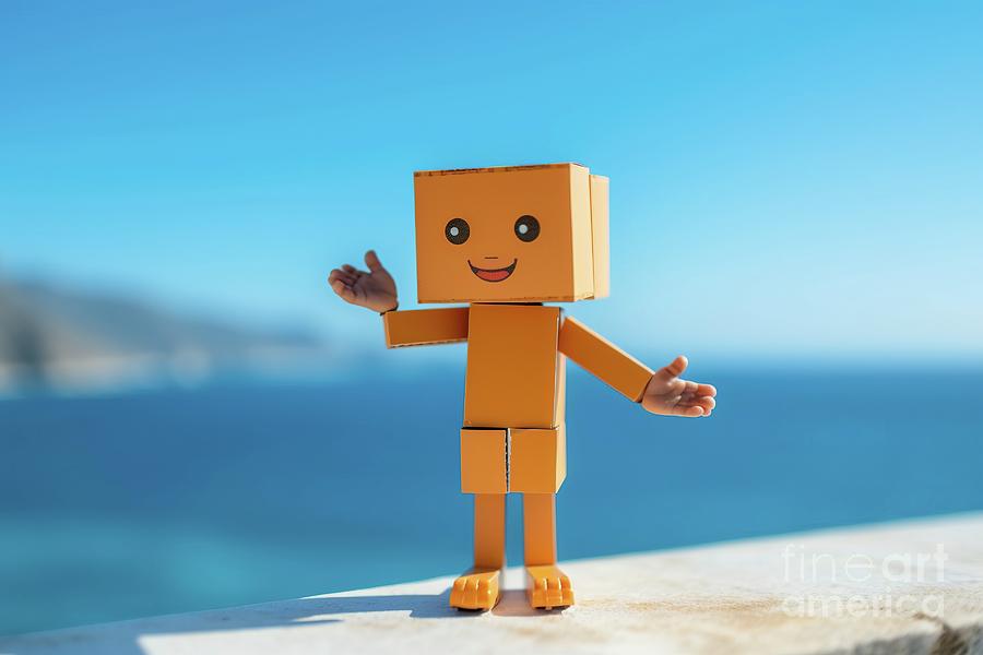 Nice cardboard toy robot.  Photograph by Joaquin Corbalan