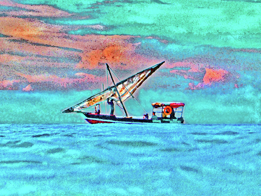 Nice Day For A Sail. Digital Art