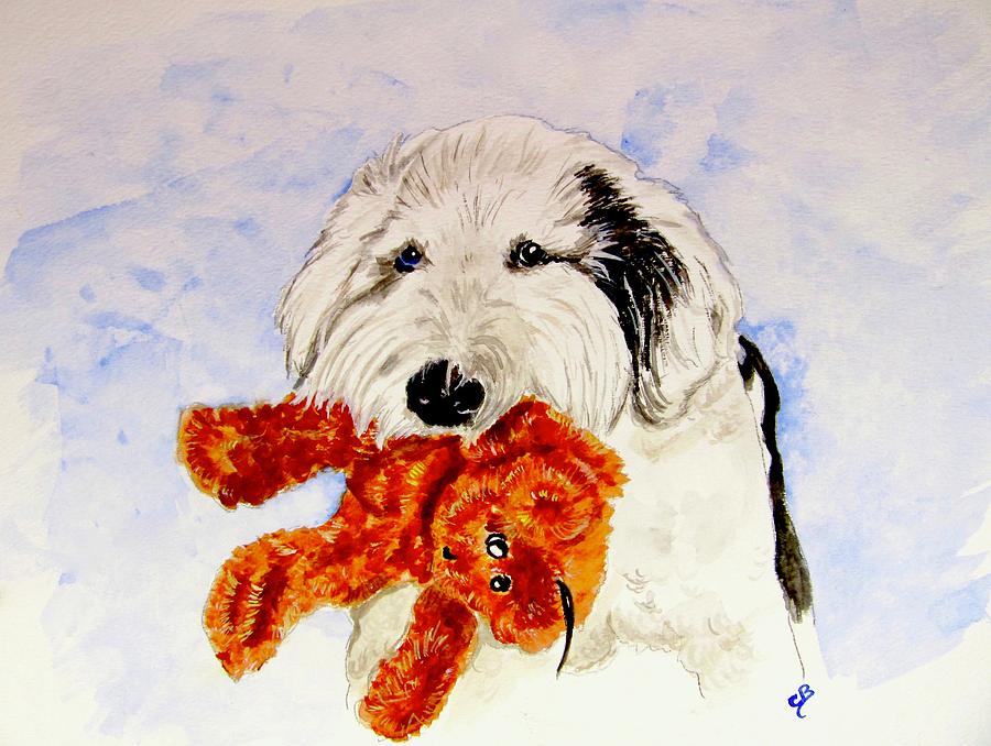 Dog Painting - Nick and Bear by Carol Blackhurst