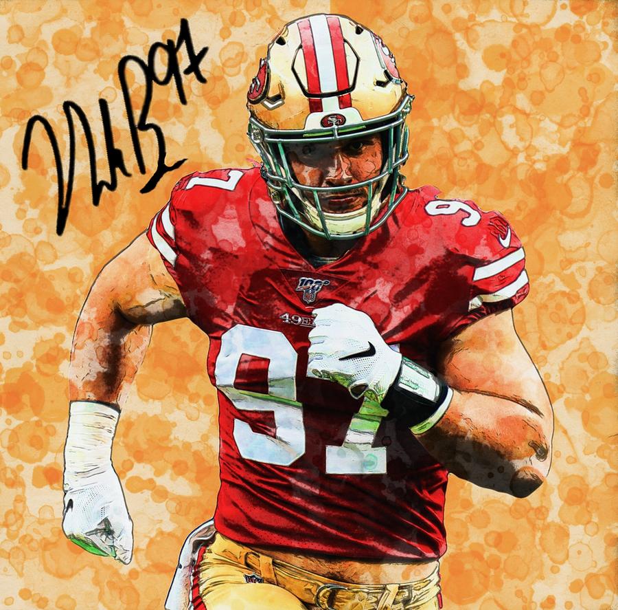 Nick Bosa 49ers DE Digital Art by Bob Smerecki