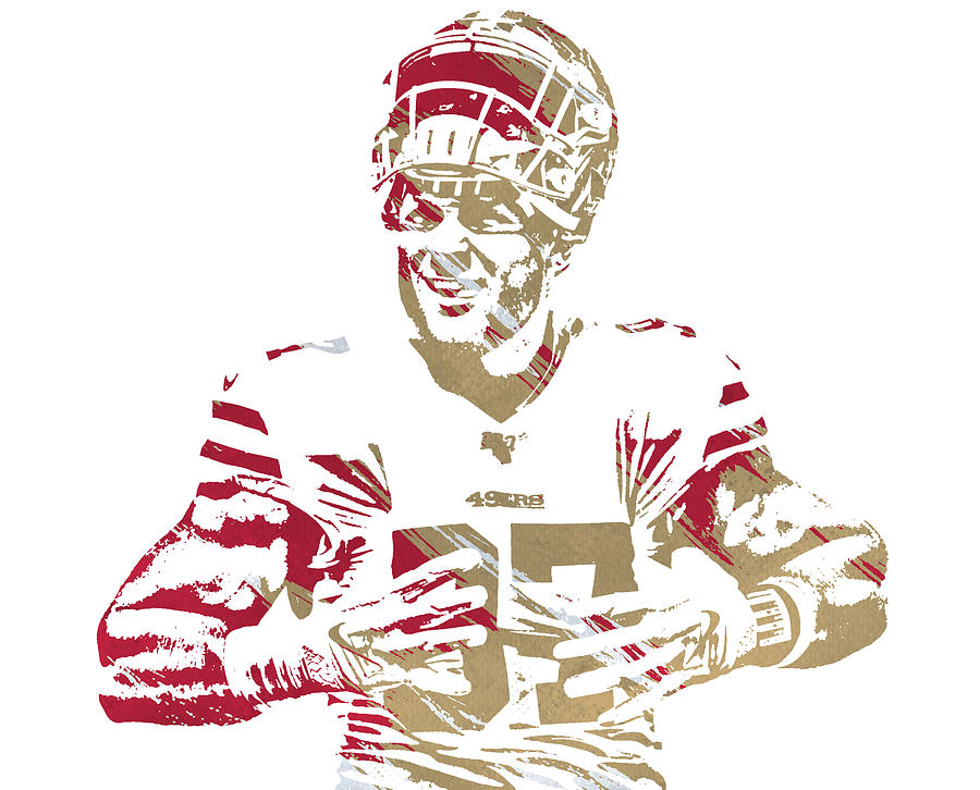 Nick Bosa San Francisco 49ers Watercolor Strokes Pixel Art 1 Mixed