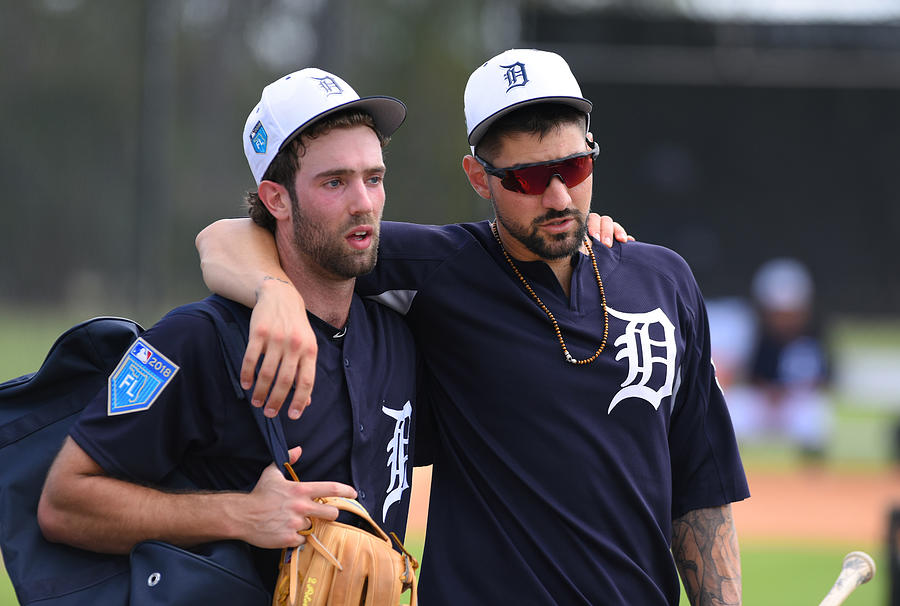 Nick Castellanos and Daniel Norris Photograph by Mark Cunningham