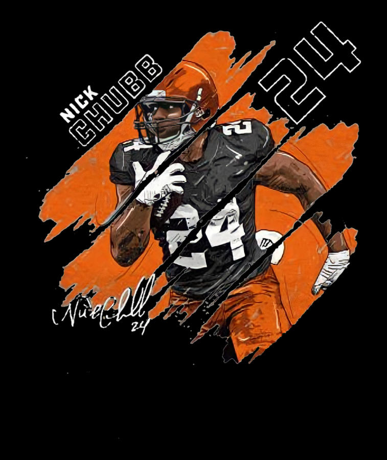 Nick Chubb Digital Art by Kelvin Kent - Fine Art America