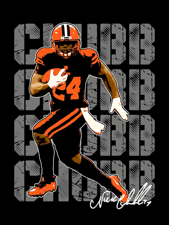 Nick Chubb Poster Painting by Adrian Abbie | Pixels