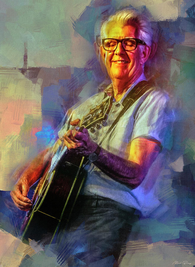 Nick Lowe Mixed Media by Mal Bray