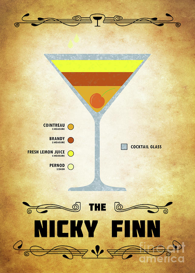 Nicky Finn Cocktail - Classic Digital Art by Bo Kev