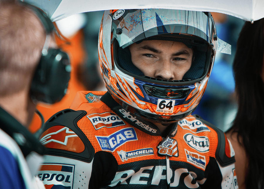 Vintage Photograph - Nicky Hayden at Sepang by Dave Bowman