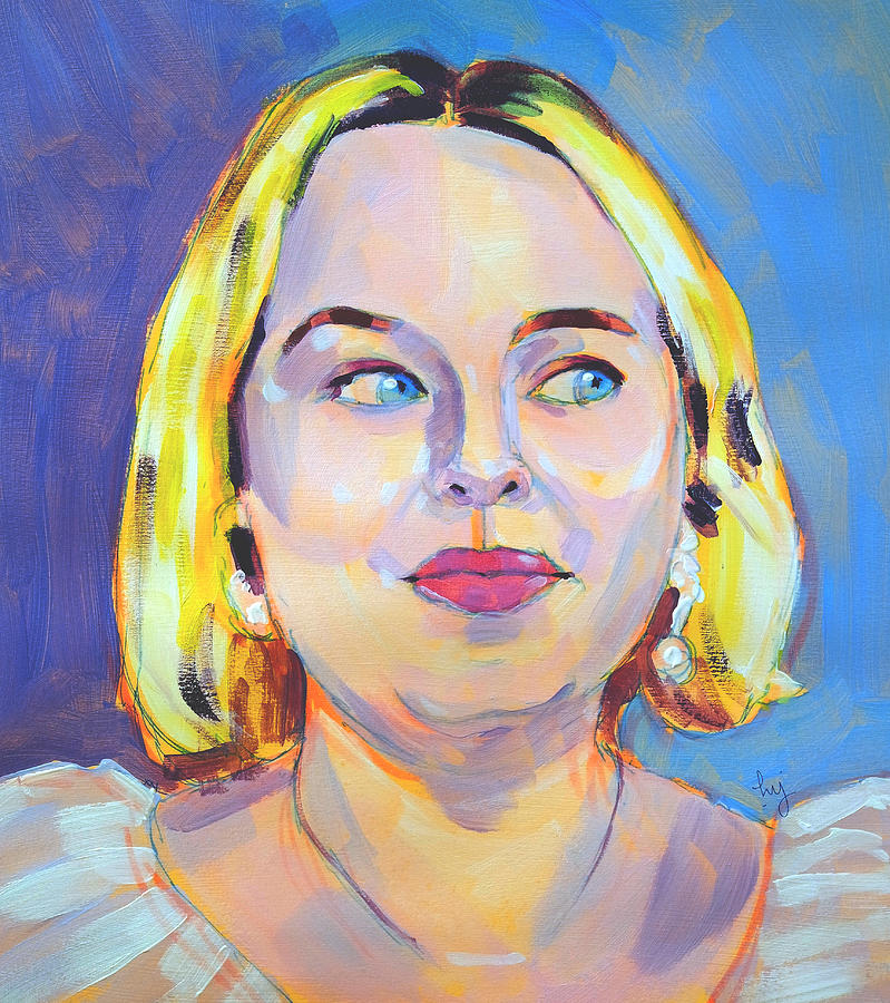 Nicola Coughlan Portrait Painting Painting by Mike Jory
