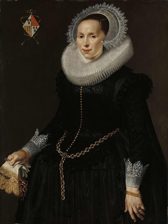 Nicolaes Eliasz Pickenoy - Portrait of Johanna Le Maire, Wife of Pieter ...