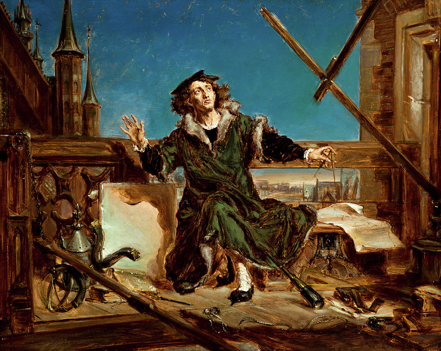 Nicolaus Copernicus, Conversations with God Painting by Jan Matejko ...