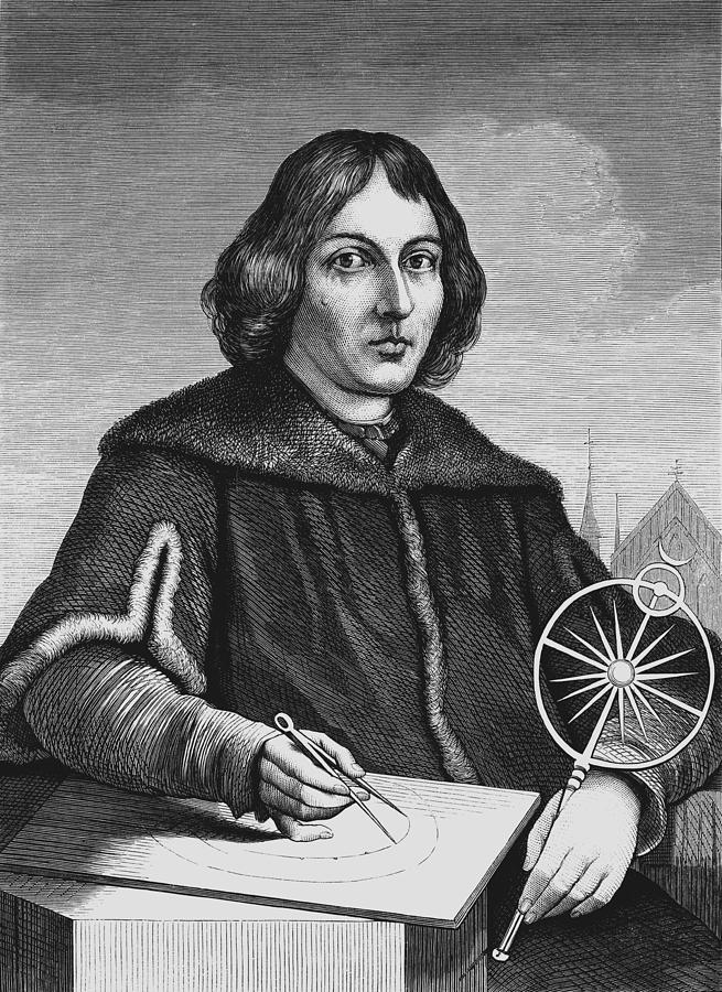 Nicolaus Copernicus Engraved Portrait Drawing by War Is Hell Store