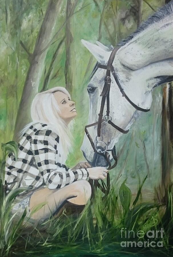 Nicole and Cellie Painting by Call Me Abbie - Abbie Shores Nicole and Cellie Painting by Call Me Abbie - Abbie Shores