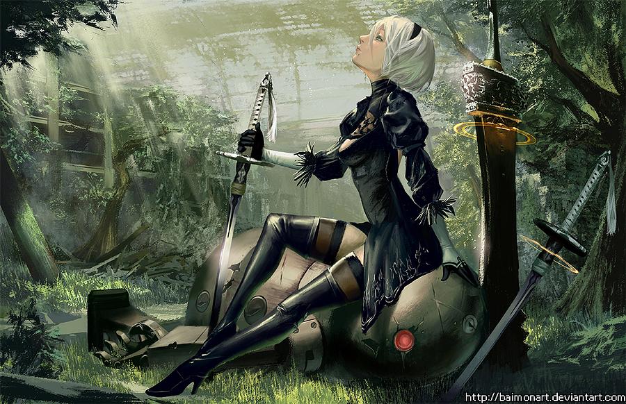 Nier Automata Digital Art By Sandra Gillespie 9676