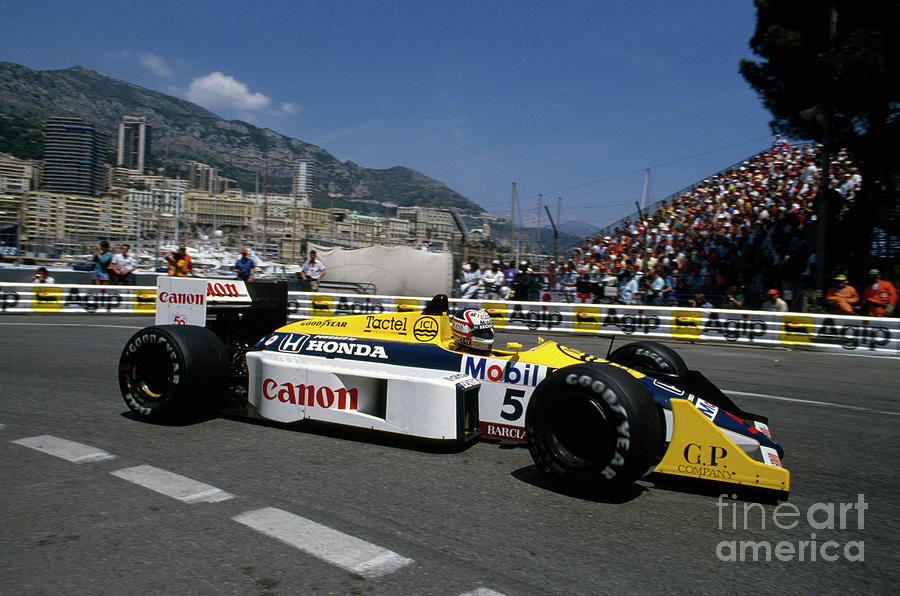 Nigel Mansell. 1987 Monaco Grand Prix Photograph by Oleg Konin