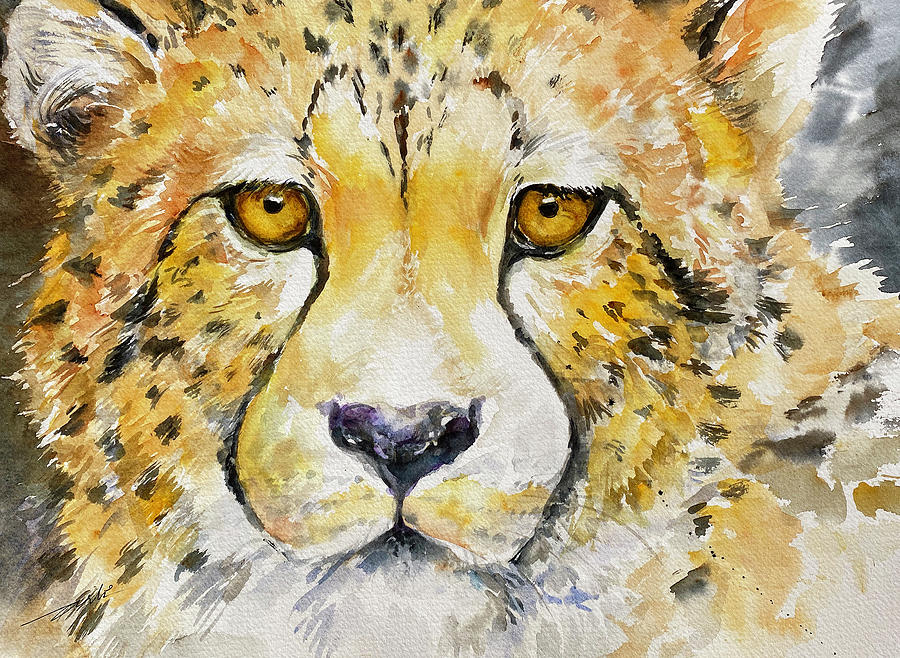 Nigel the Cheetah Painting by Arti Chauhan