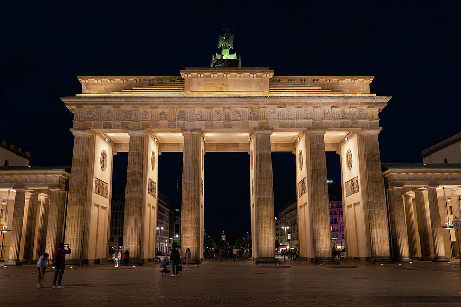 Night At Brandenburg Gate In Berlin Photograph by Artur Bogacki