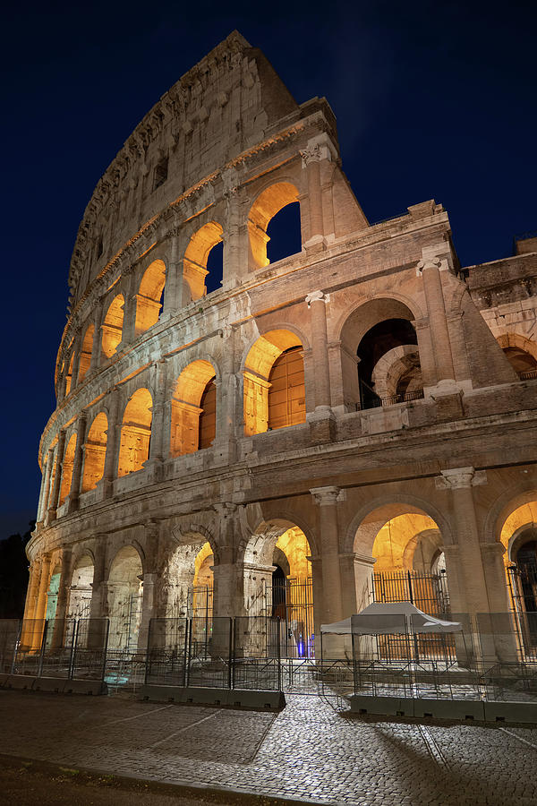 Night At Colosseum Amphitheatre Photograph by Artur Bogacki