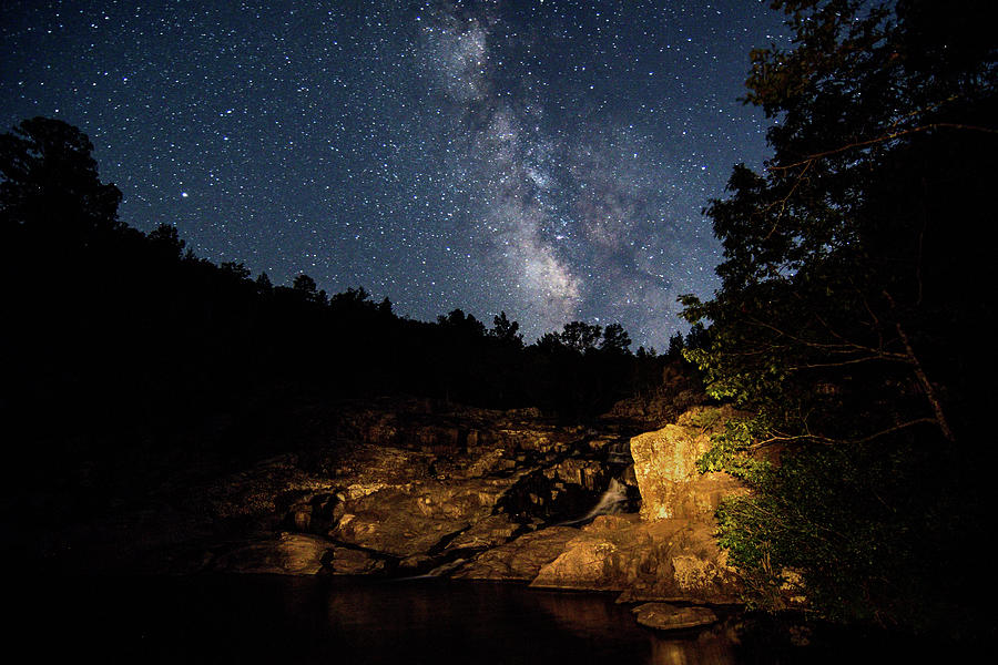 Night At Rocky Falls Photograph by Steve Stuller
