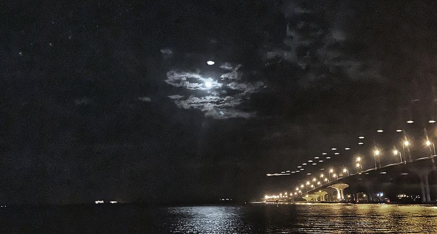 Night at the Causeway Photograph by Vicki Lewis