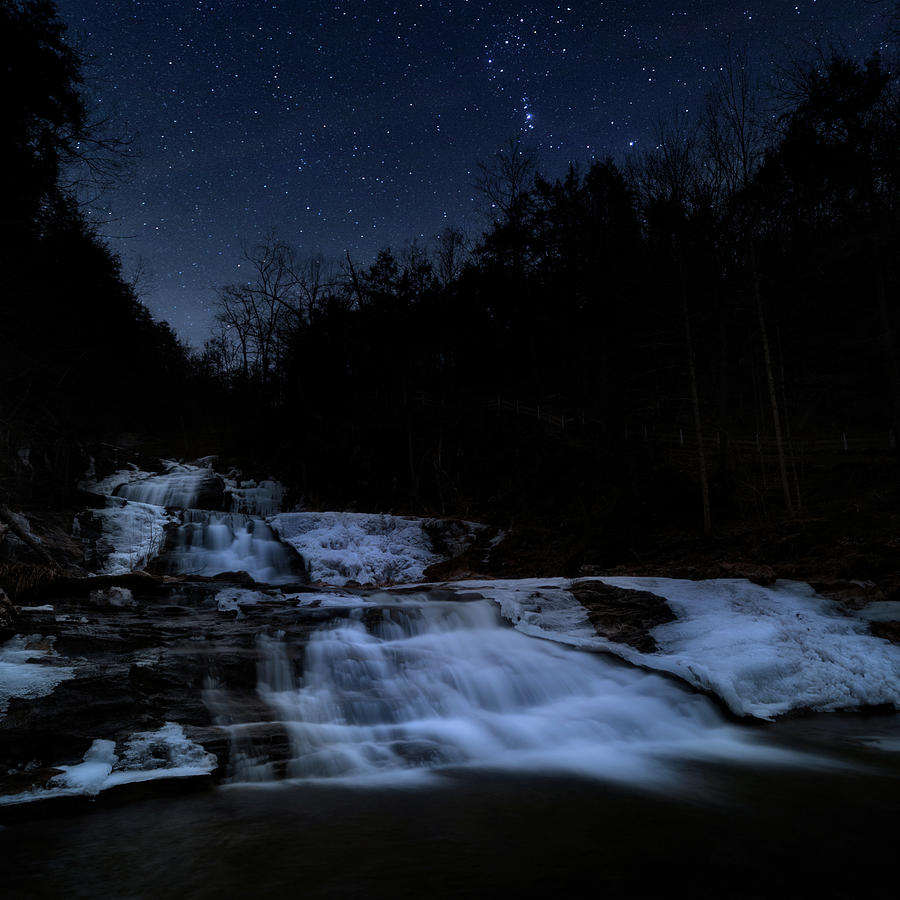 Night at the Falls Photograph by Bill Wakeley