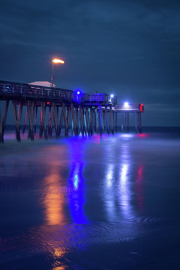 Night At The Fishing Pier Photograph by Kristia Adams