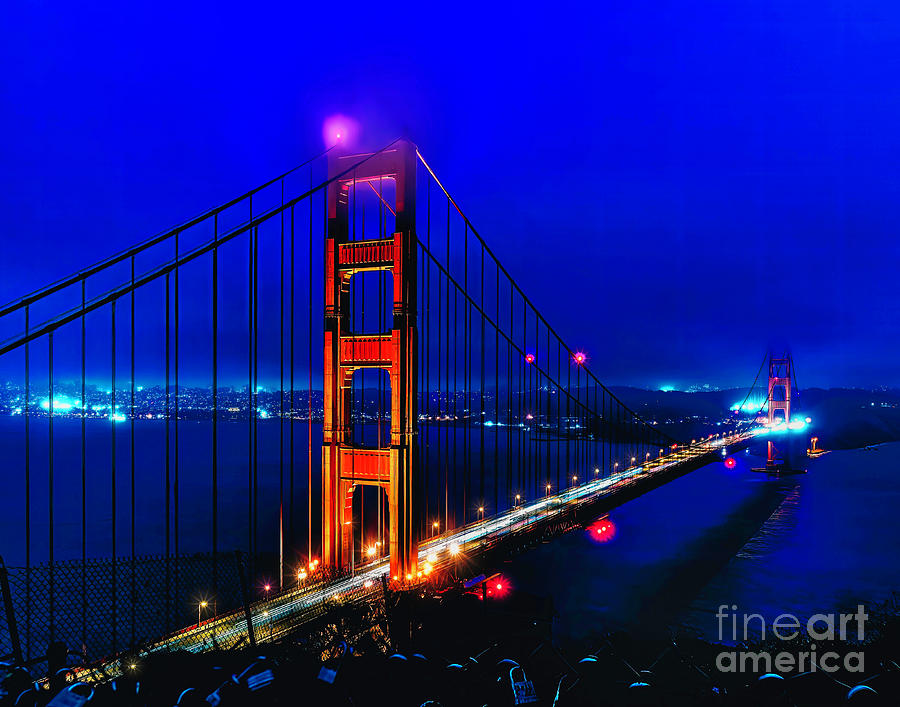 Night At The Golden Gate Bridge Photograph