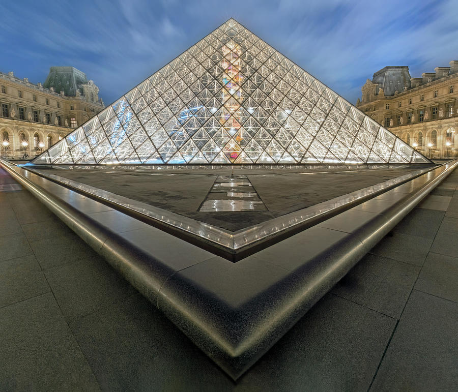 Night at the Louvre Photograph by Rand Ningali