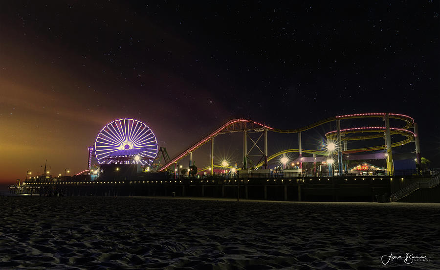 Night at the Pier Photograph by Aaron Burrows