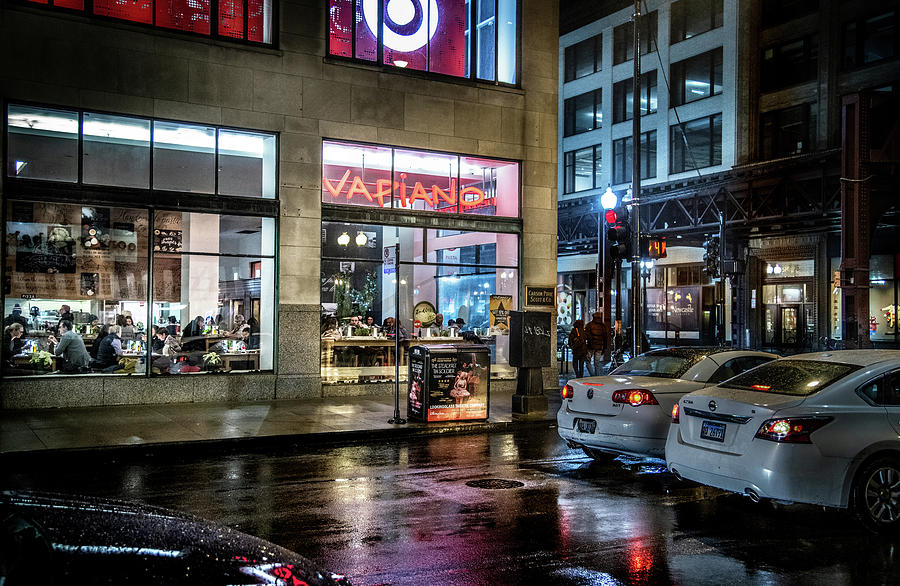 Chicago Photograph - Night At Vapiano by Greg and Chrystal Mimbs