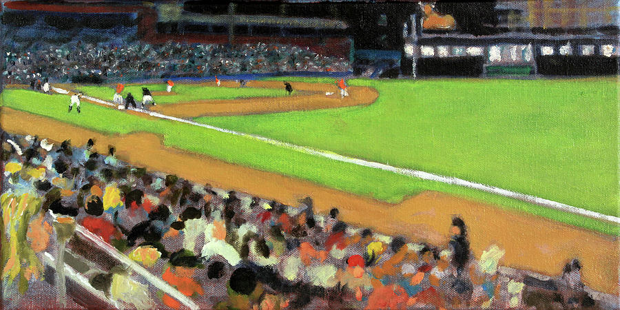 Night Baseball Painting by David Zimmerman - Fine Art America