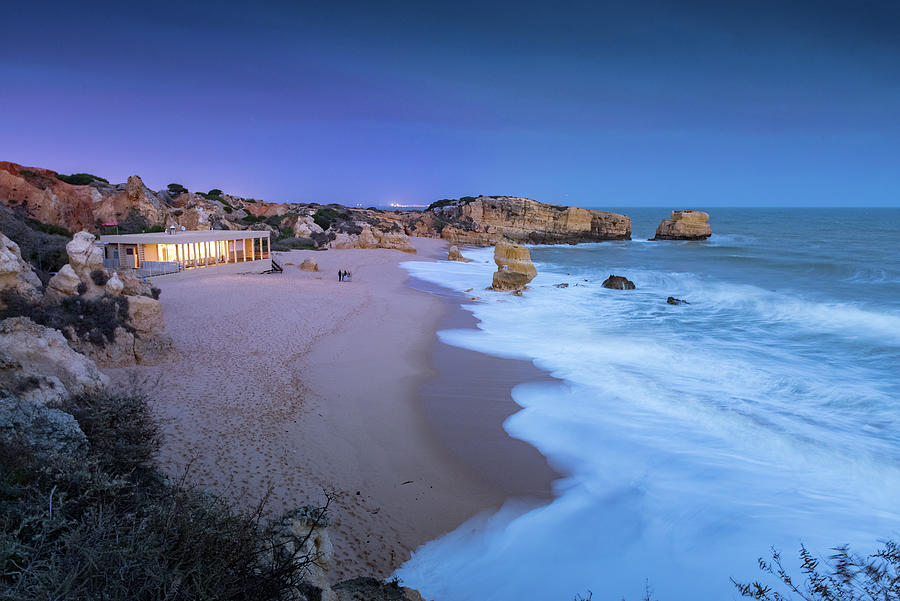Night beach in Portugal Photograph by Naomi Maya
