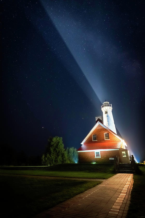Night Beacon Photograph by Owen Weber