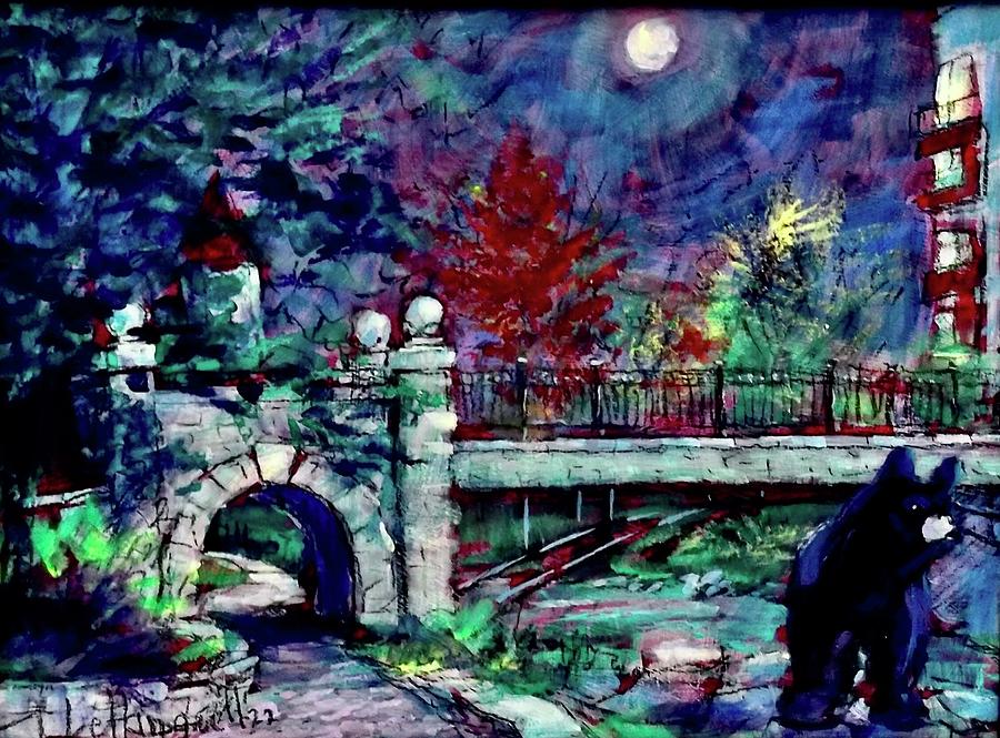 Night Bear Painting by Les Leffingwell