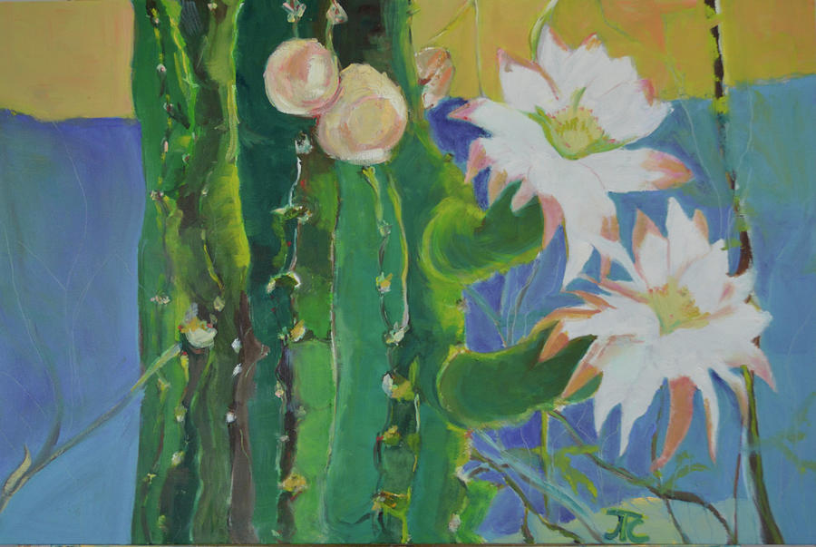 Night Bloomers Painting by Julie Todd-Cundiff