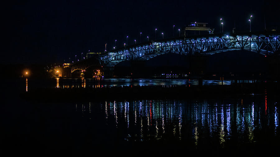 Night Bridge at Yorktown Photograph by Rachel Morrison