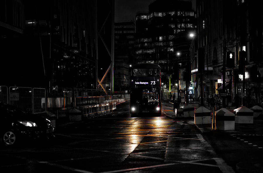 Night Bus In London  Photograph by Aleksandrs Drozdovs