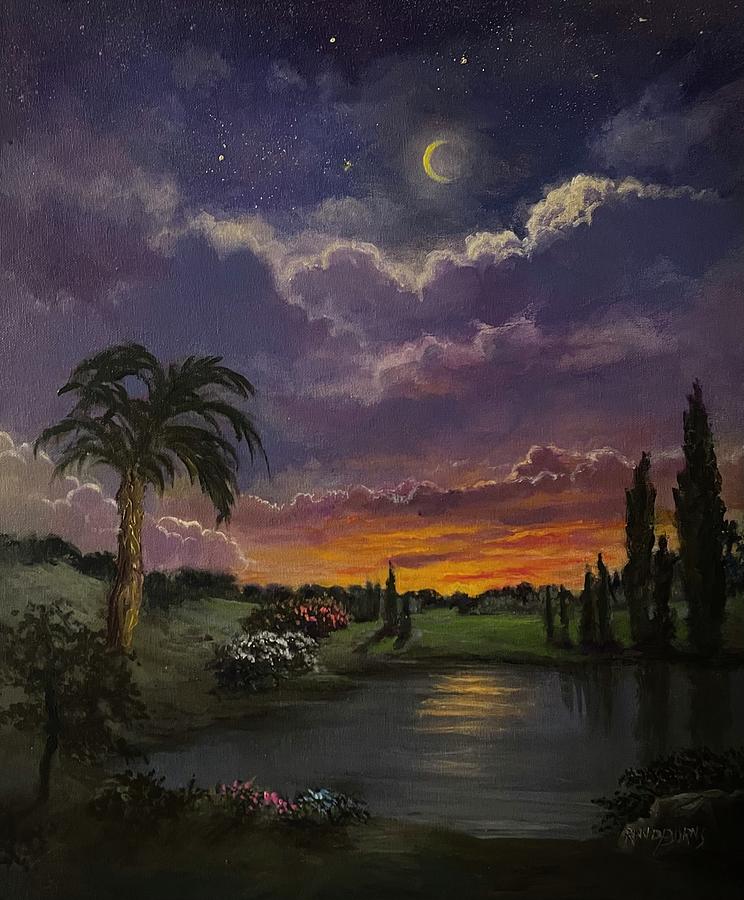 Night By Light Of Day Painting by Rand Burns