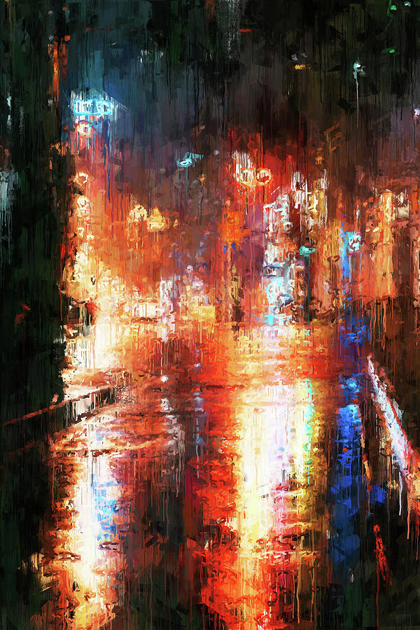 Night City - 03 Painting by AM FineArtPrints
